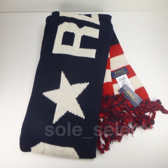 NWT Polo Ralph Lauren RL 1967 Stadium Scarf ski 92 - Picture 3 of 7